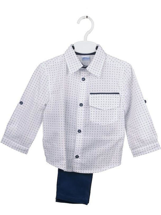 Παιδικό Σετ με Παντελόνι Χειμερινό 2τμχ Λευκό