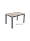 Table Kitchen Wooden with Metal Frame 100x60x75cm