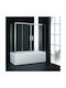 Axis SLB2X160T-100 Shower Screen Bathtub with Sliding Door 70x140cm Clear Glass Chrome