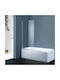 Axis WBX80T-100 Duschwand Badewanne mit Schieben Tür 80x140cm Chrom