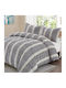 Saray Home Κουβερτοπάπλωμα Σετ Υπέρδιπλο 220x240εκ. Γκρι 3τμχ 300 GSM