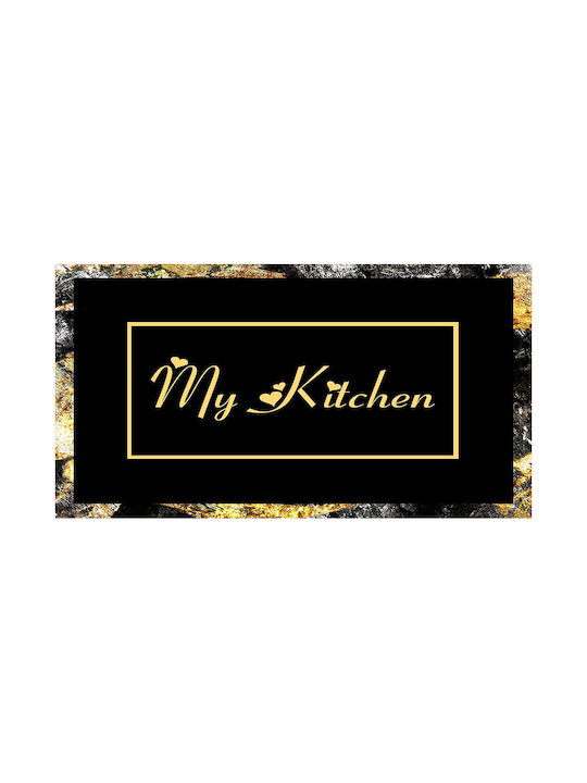 Kitchen Mat Runner Black 80x150cm