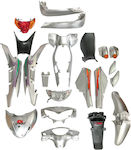 Motorcycle Plastic Set Silver 21pcs