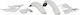UFO Motorcycle Plastic Set for Yamaha YZ 250 / YZ 125 White 1pcs