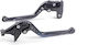 Moto Discovery Set of Motorcycle Brake/Clutch Levers Adjustable for Honda Transalp Black 713001/TRB