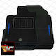 Nissan Qashqai+2 NJ10 Teppichmatten Sport Line Schwarz mit blauer Naht Blaue Stickerei Qashqai Set aus 4 Teilen