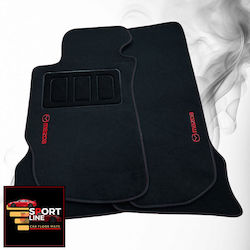 Mazda Rx-8 2003-2012 Πατακια Μοκετα Sport Line Μαυρο Me Κοκκινη Ραφη Κοκκινο Κεντημα Mazda Σετ 4τμχ