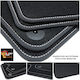 Nissan Qashqai+2 NJ10 Carpet Mats Sport Line Black With White Stitching White Embroidery Qashqai+2 Set of 4 Pieces