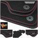 Nissan Pulsar 2014-2018 Carpet Mats Sport Line Black With Red Stitching Red Embroidery Pulsar Set of 4 Pieces