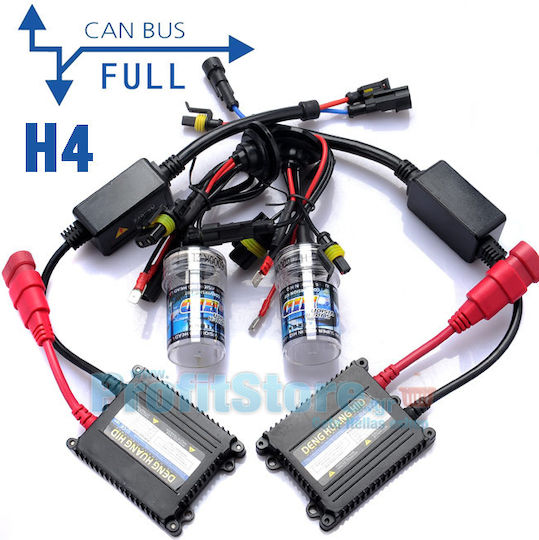 Xenon Сет за Осветление H4 Can bus 35W 12V 6000К Хладно бяло