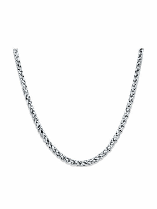 Goldjewels Chain Neck made of Steel Thin Thickness 4mm and Length 50cm