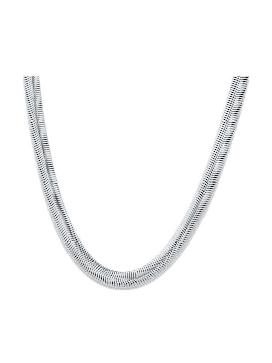 Goldjewels Chain Neck Snake made of Steel Wide Thickness 6mm and Length 40cm
