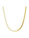 Chain Neck Snake made of Steel Gold-Plated Thin Thickness 4.2mm and Length 40cm