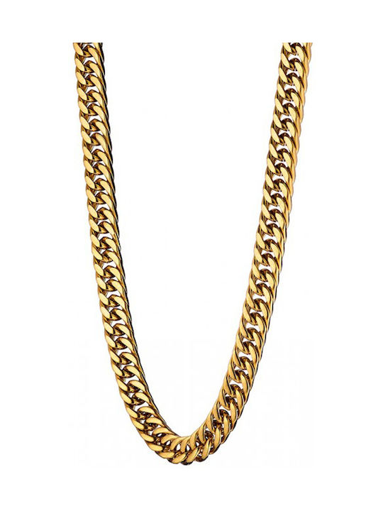 SOFI Chain Neck made of Steel Gold-Plated Thick Thickness 10.3mm and Length 60cm