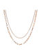 Verorama Chain Neck made of Steel Gold-plated Thin Thickness 3.3mm and Length 45cm