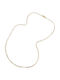 Tribute Silver Chain Neck Gold-plated Thin Thickness 2mm and Length 50cm