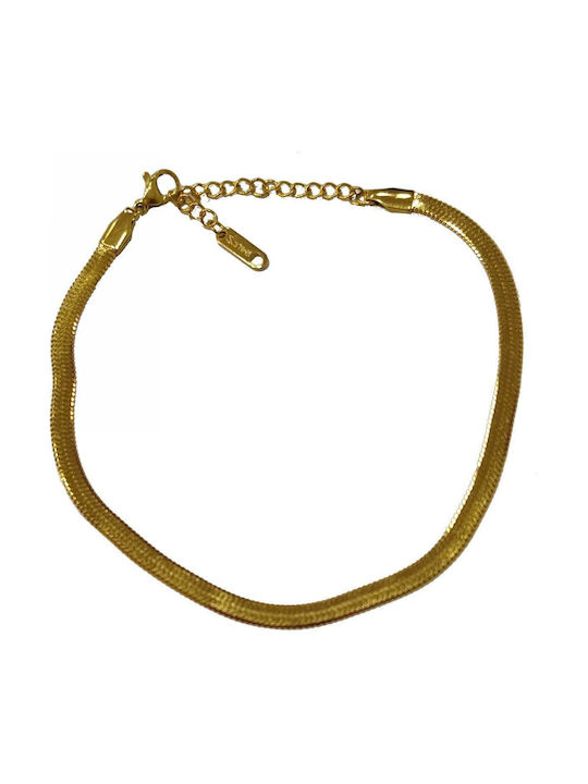 Chain Hand Snake from Steel Gold-plated Length 15cm