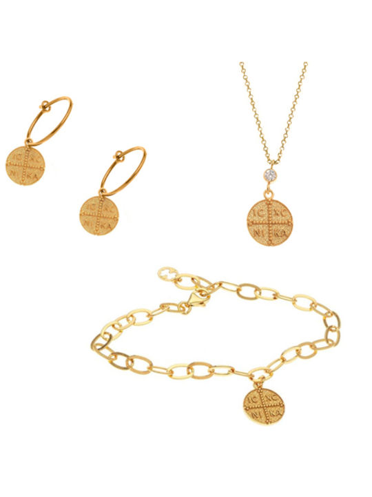 Gold Plated Silver Set Necklace