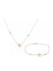 Art d or Set mit Halskette & Armband aus Roségold