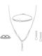Vitopoulos Set with Necklace , Earrings & Ring from White Gold 14K with Stones