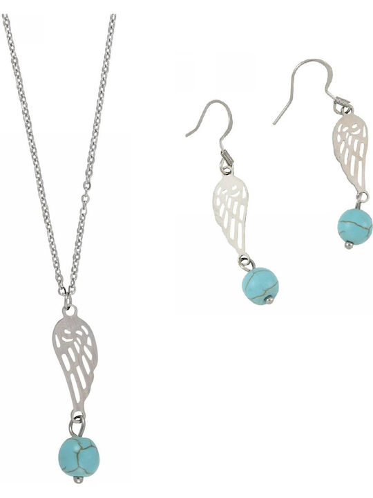 Tatu Moyo Set with Necklace & Earrings from Sil...
