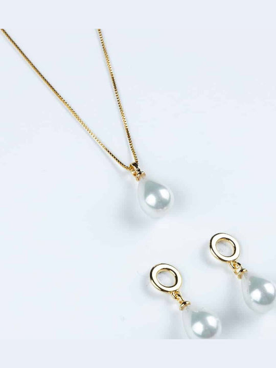 Cuoro Gold Plated Steel Jewelry Set