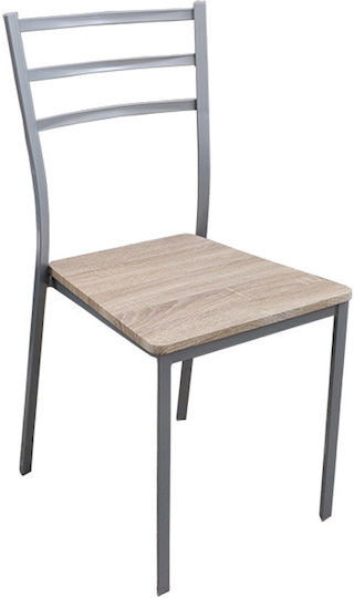 Chair Silver 21302030 42x39x84cm Chair Silver 21302030 42x39x84cm