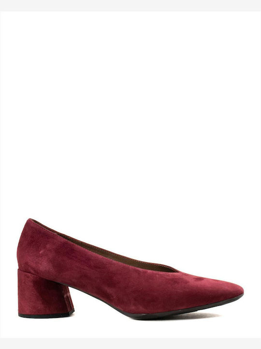 Wonders Suede Burgundy Heels