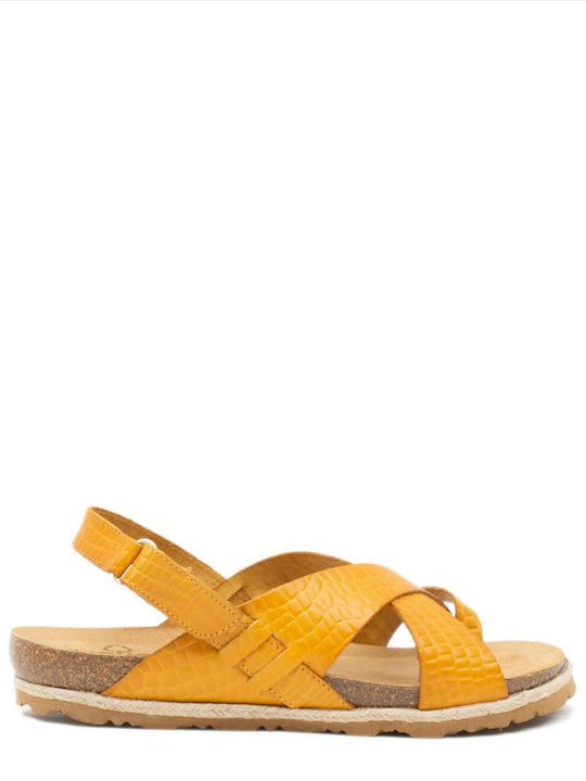 Yokono Damen Flache Sandalen in Gelb Farbe