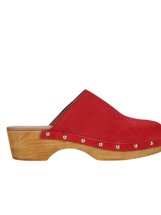 JB Martin Alice Δερμάτινα Mules Κόκκινα