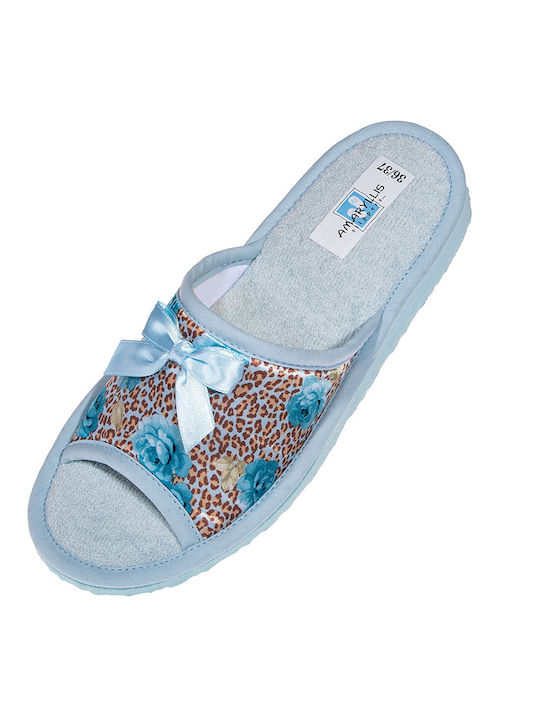 Amaryllis Slippers Winter Women's Slippers in Turquoise color