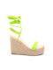 Malesa Women's Suede Platform Shoes Green