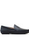 Sider Collection Men's Leather Moccasins Blue