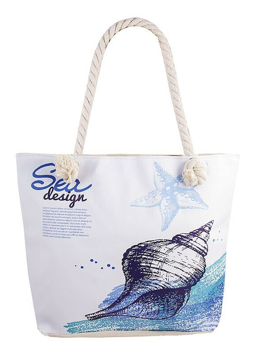 Strandtasche aus Segeltuch Blau
