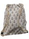 Beach Bag Backpack from Canvas with design Anchor Multicolour