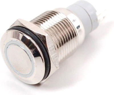 Metal On-Off switch Pushbutton with Lighting White 1pcs