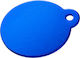 Идентификационен знак за куче Кръгла Син Метал