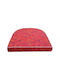 Politishome Garden Chair Cushion with Backrest Horseshoe Red 44x45cm