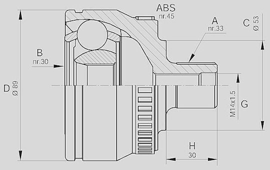 Open Parts Gelenk-Bausatz für Audi A4