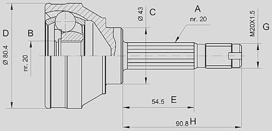Open Parts Μπιλιοφόροι για Fiat Uno