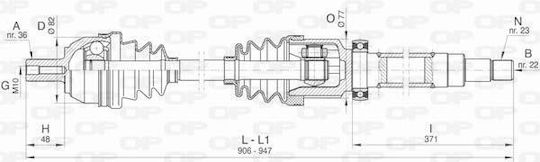 Open Parts Половин ос за Ford Focus Волво S40
