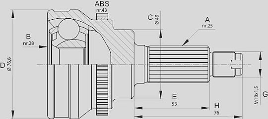 Open Parts Μπιλιοφόροι για Subaru Justy Suzuki Ignis