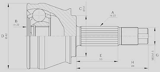 Open Parts Комплект съединения за Fiat Strada Сааб 99