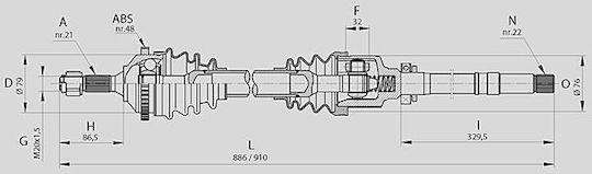 Open Parts Половин ос за Peugeot 206