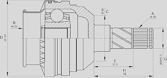 Open Parts Kit de îmbinare pentru Opel Kadett