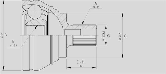 Open Parts Gelenk-Bausatz für Audi A3
