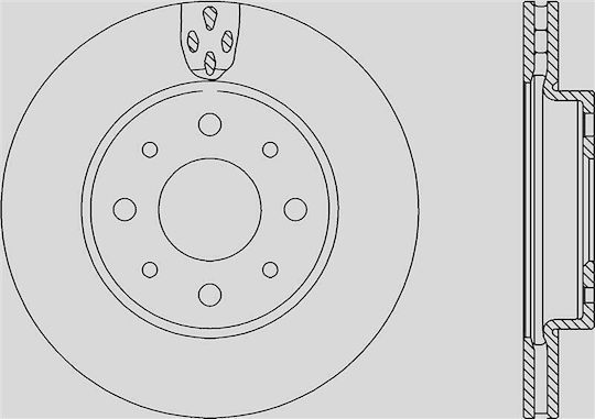 Open Parts Σετ Δισκόπλακες 1τμχ για Fiat Panda Ford Ka