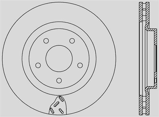 Open Parts Brake Discs 1pcs for Jeep Compass Mitsubishi Asx