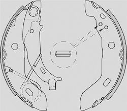 Open Parts Brake Shoe Set