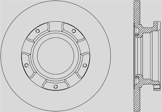 Open Parts Σετ Δισκόπλακες 1τμχ για Ford Transit Custom